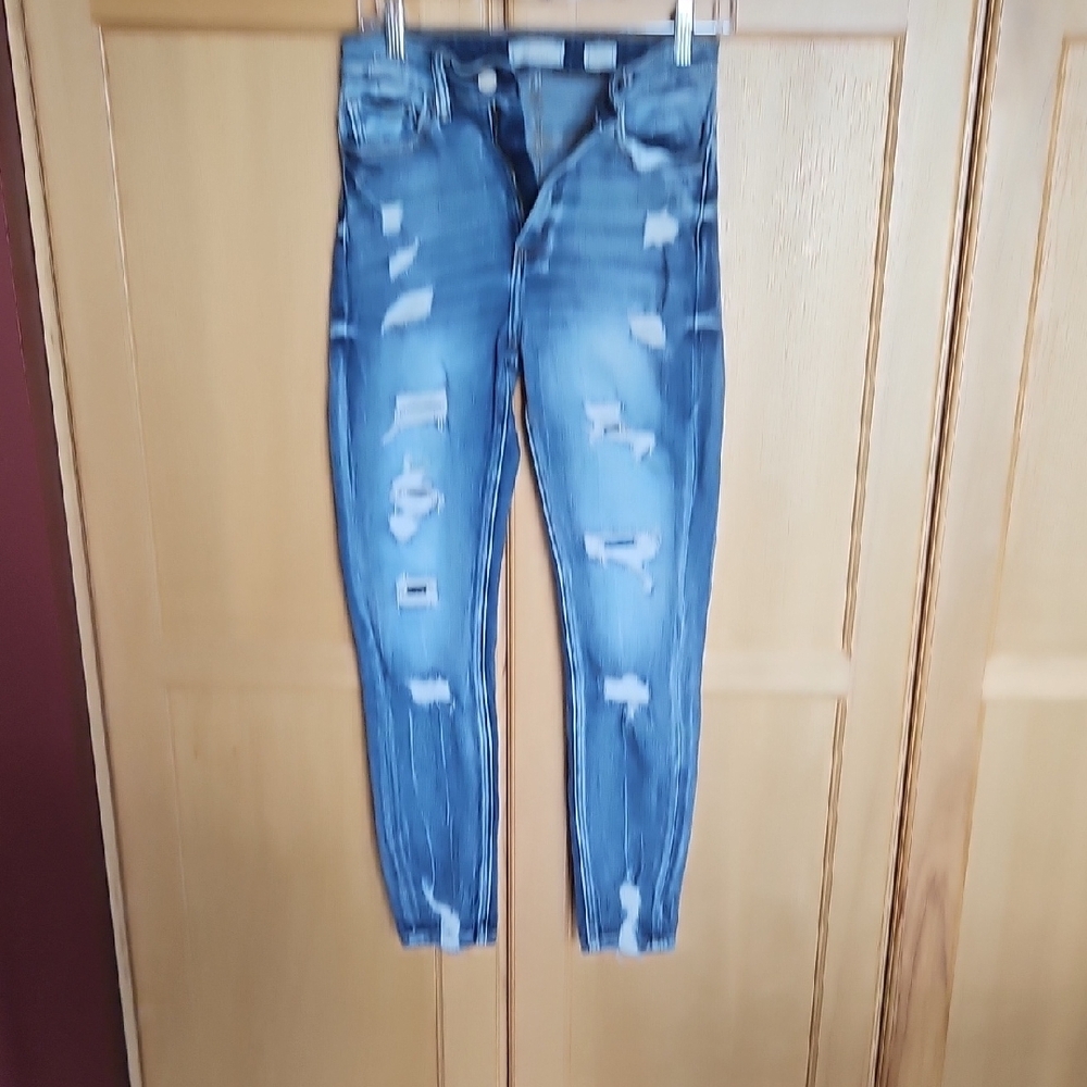 KanCan Blue Skinny Distressed Jeans
